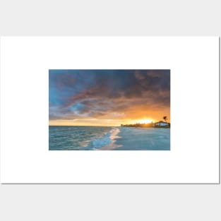 Sunset Clouds Over The Gulf Of Mexico On Sanibel Island Posters and Art